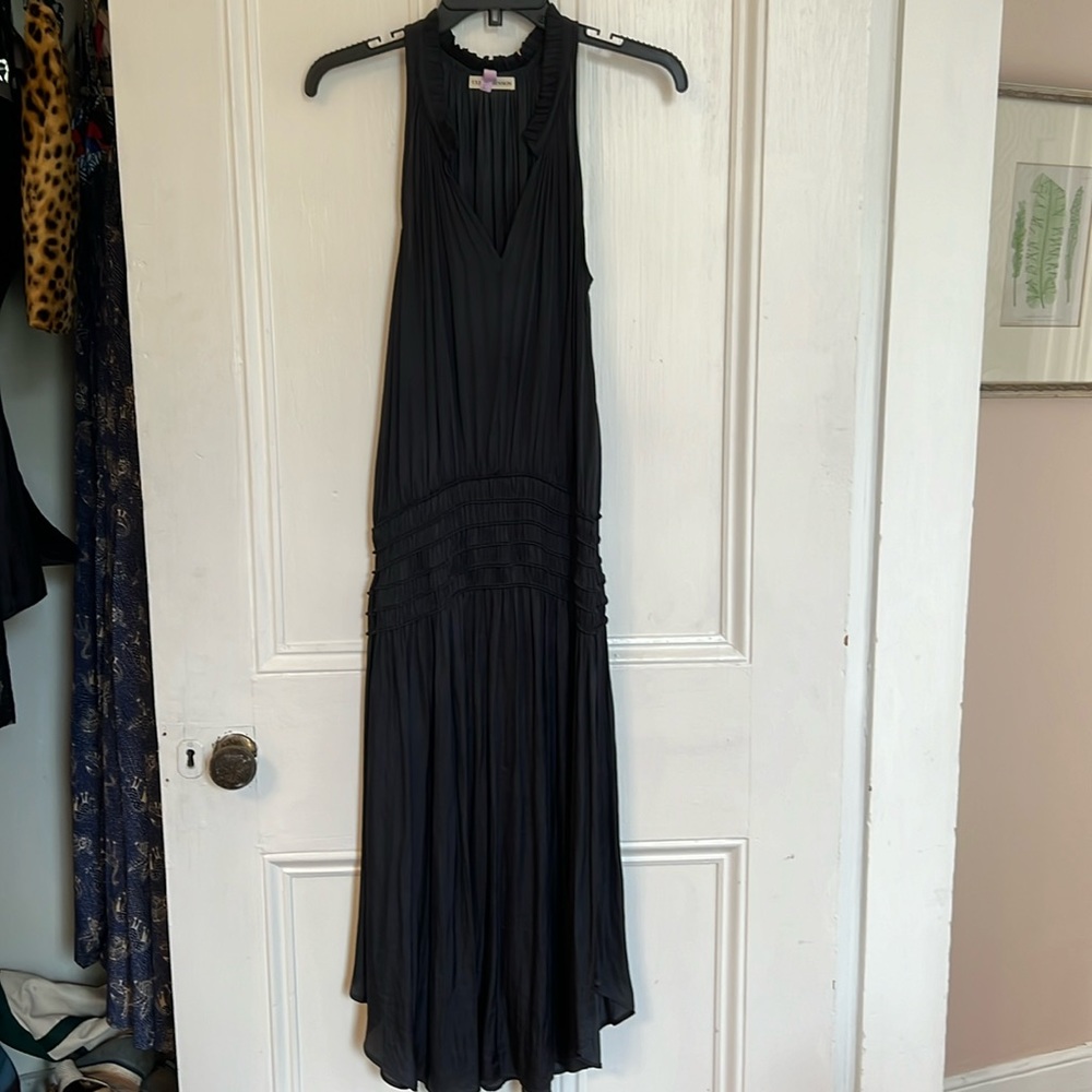 Small navy silk Ulla Johnson midi dress